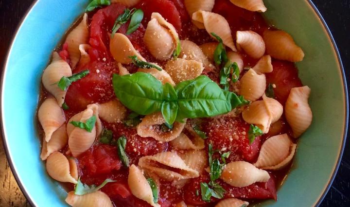 Italian Tomatoes with Whole Wheat Pasta