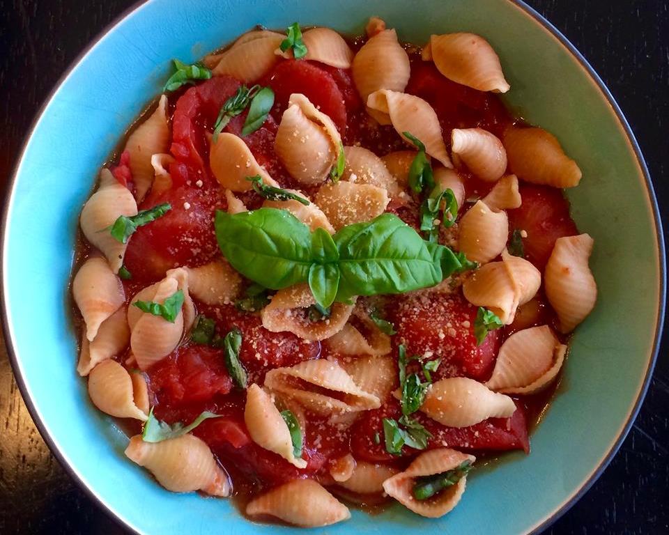Italian Tomatoes with Whole Wheat Pasta