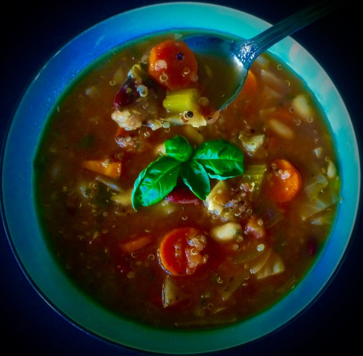 Quinoa Minestrone ~ Even better the second day- if that's possible.