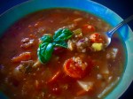 Quinoa Minestrone ~LittleBluePlates.com