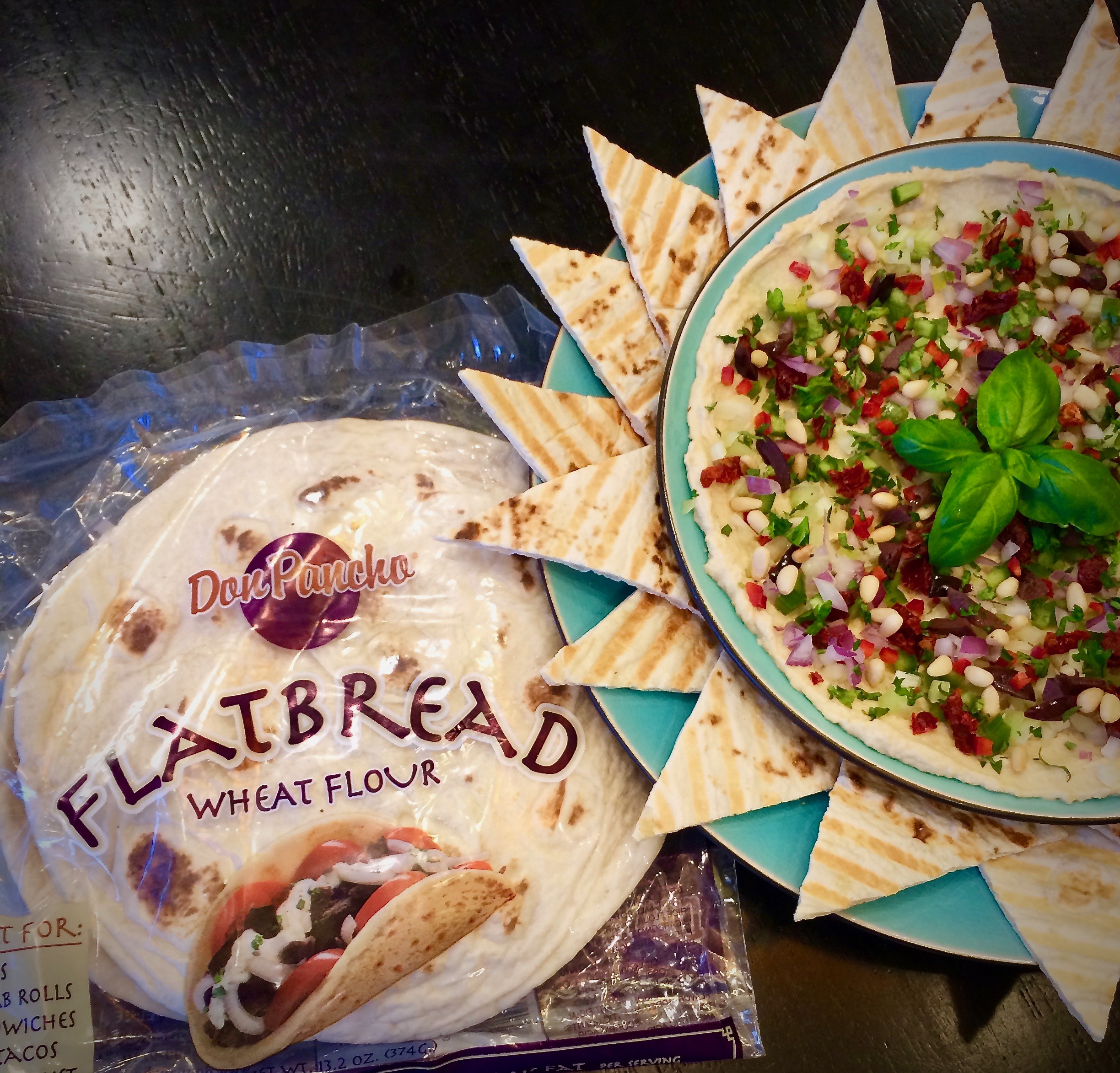 Step-by-step: Mediterranean Dip (Vegan) with Grilled Flatbread
