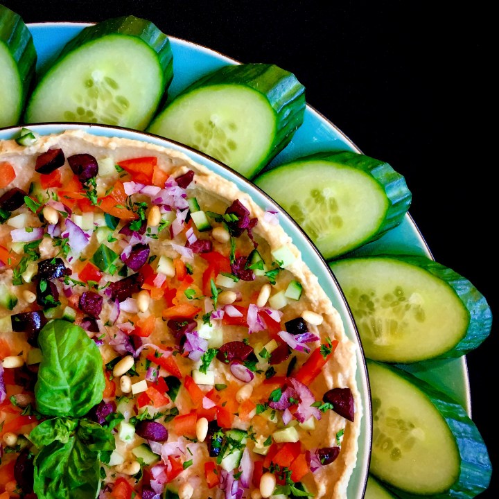 Mediterranean Dip with Cucumber Slices Mediterranean Dip with Cucumber Slices