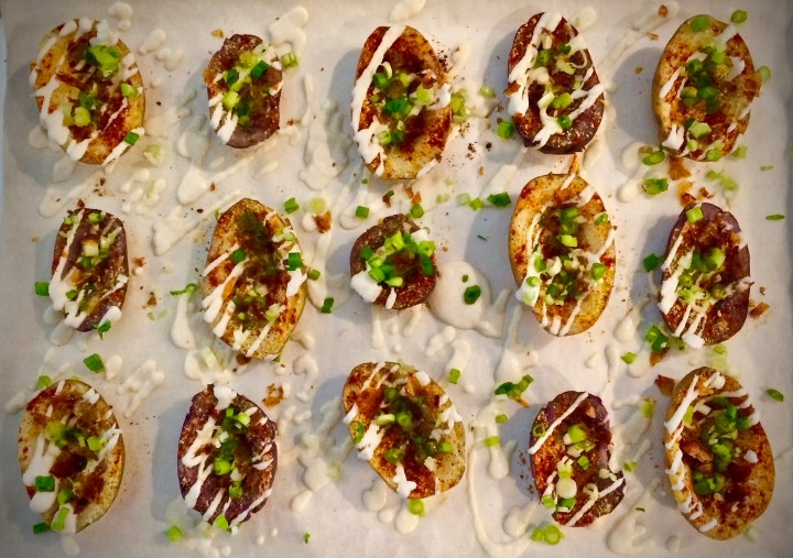 Vegan Loaded Baked Potato Skins