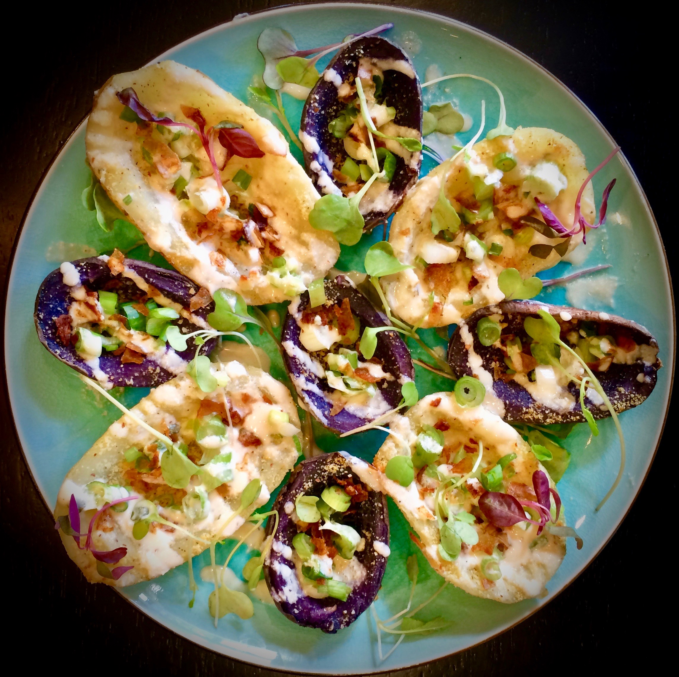 Vegan Loaded Baked Potato Skins