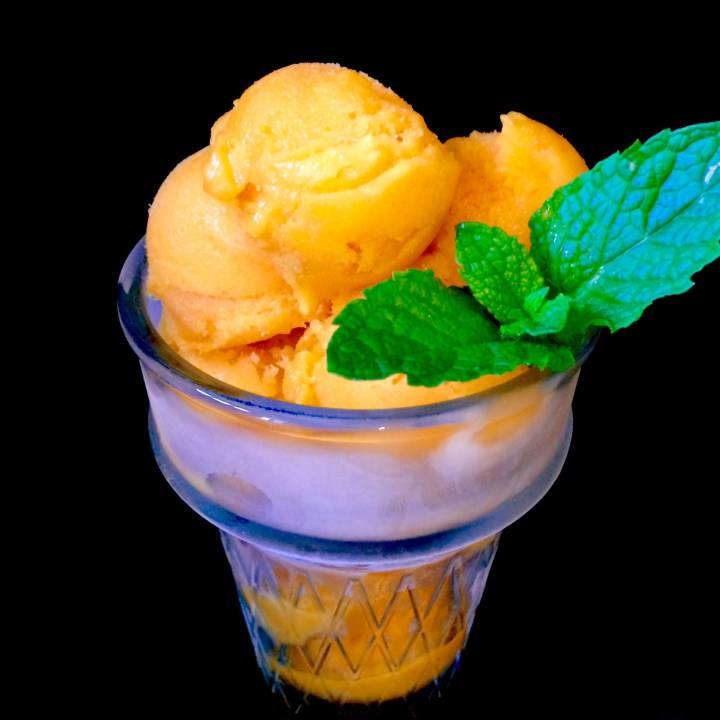 One Ingredient MANGO SORBET!